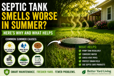 Septic tank smells worse in summer