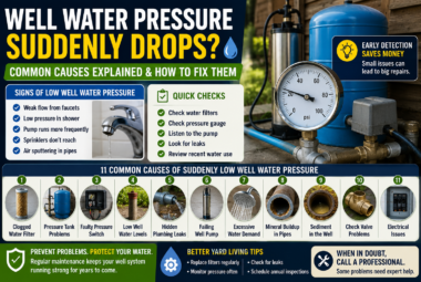 Well water pressure suddenly drops