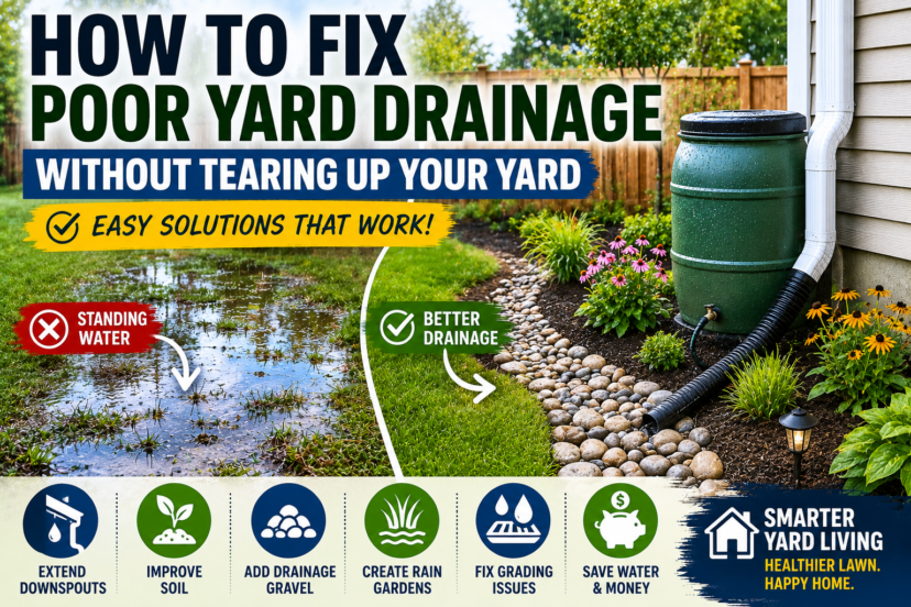 how to fix poor yard drainage