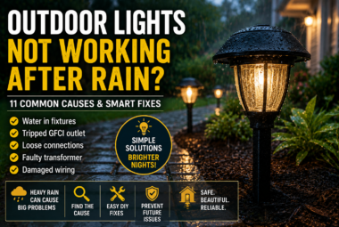 outdoor lights not working after rain