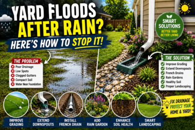 yard floods after rain