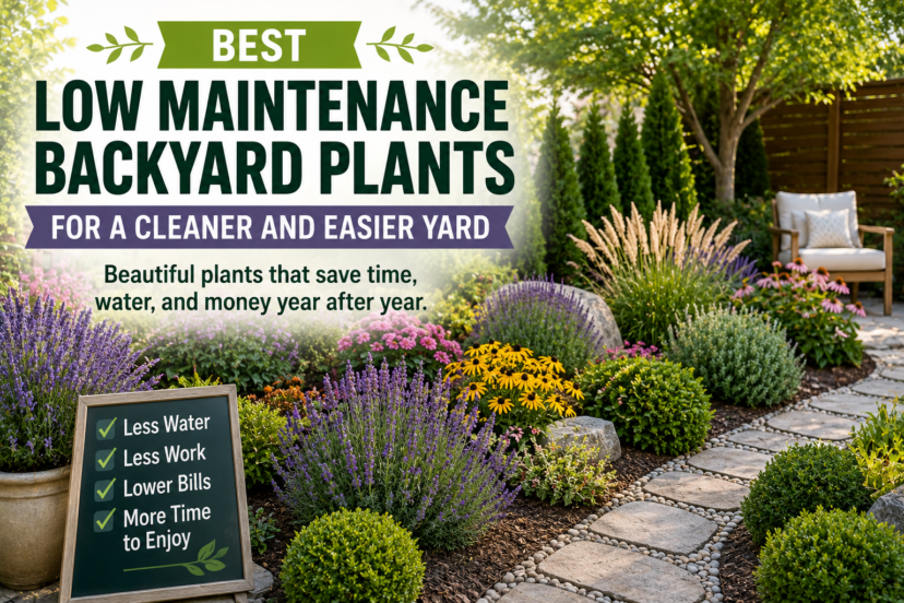 low maintenance backyard plants