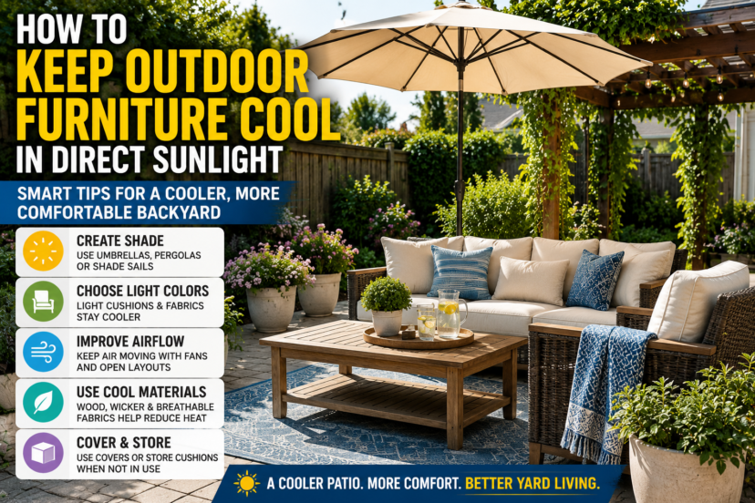 how to keep outdoor furniture cool