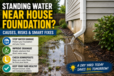 standing water near house foundation
