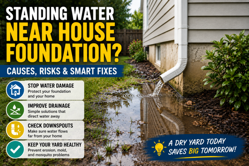 standing water near house foundation